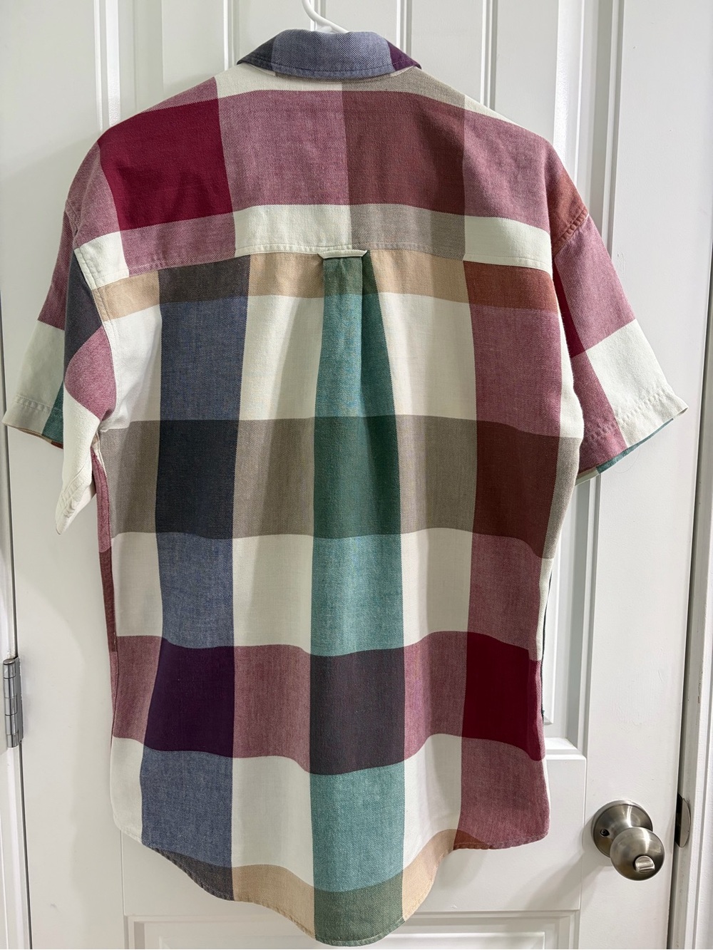 Ralph Lauren Chaps Multicolor Plaid Short-Sleeve Button-Down Shirt M Vintage 90s - Picture 3 of 8